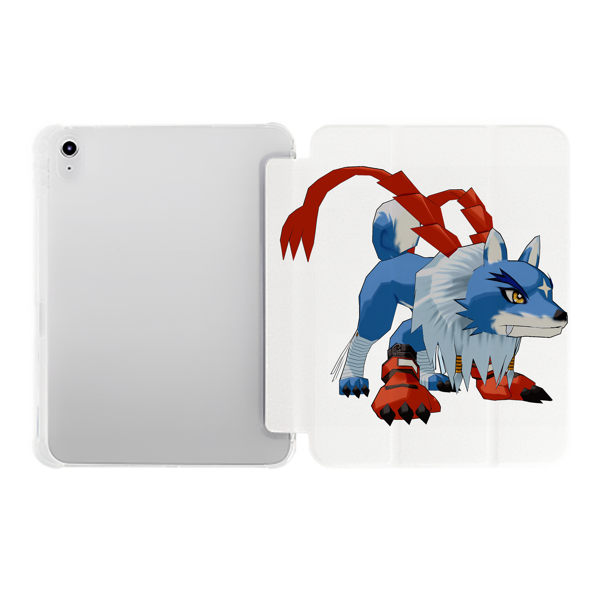 （画像用） Digimon デジタルモンスター/デジモン IPad ケース ペン収納付き 三つ折りスタンド PUレザー×シリコン 対応機種9.5/10.5/10.9インチ